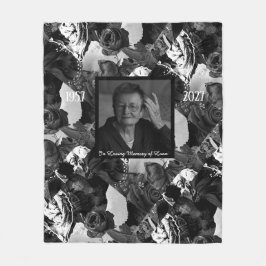 Cobertor De Velo Colagem Preto e Branco Foto Católica Cristã