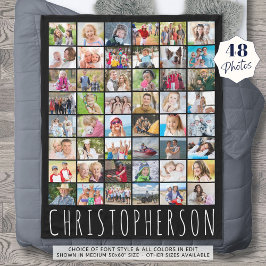 Cobertor De Velo Colagem Simples De Fotos 48 Personalizada Pela Sua