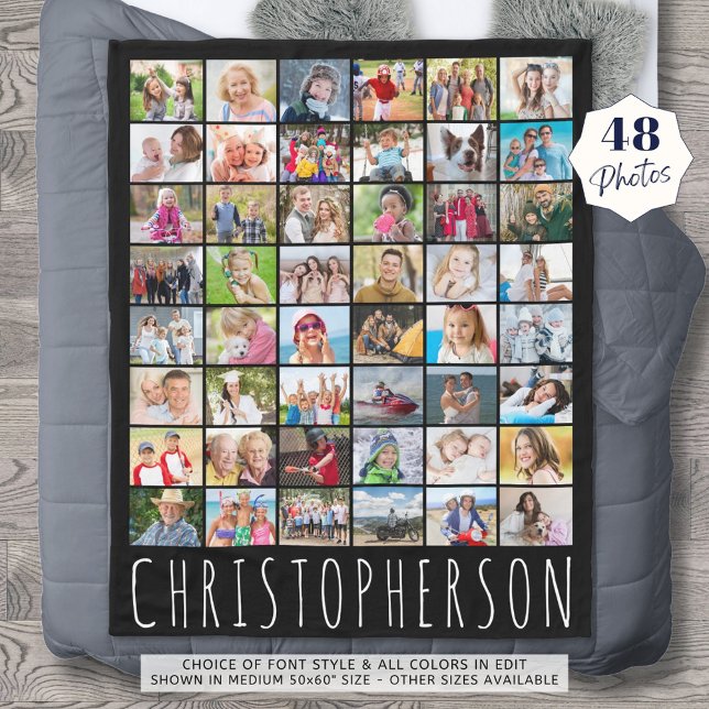 Cobertor De Velo Colagem Simples De Fotos 48 Personalizada Pela Sua (Criador carregado)