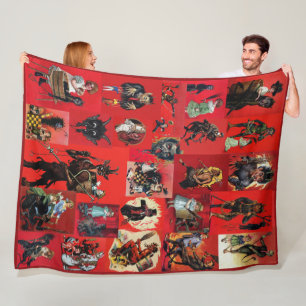 Cobertor De Velo Colagem Vintage Krampus
