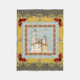 Cobertor De Velo Colagem Vintage Retro com rendas e flores