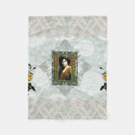 Cobertor De Velo Colagem Vintage Retro com rendas e flores