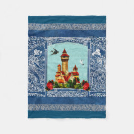 Cobertor De Velo Colagem Vintage Retro com rendas e flores