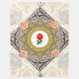 Cobertor De Velo Colagem Vintage Retro com rendas e flores