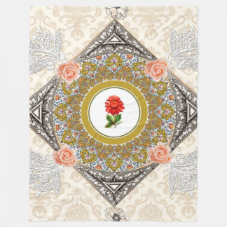 Cobertor De Velo Colagem Vintage Retro com rendas e flores