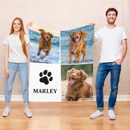 Cobertor De Velo Colar de Fotos Personalizado de Pata para Amantes
