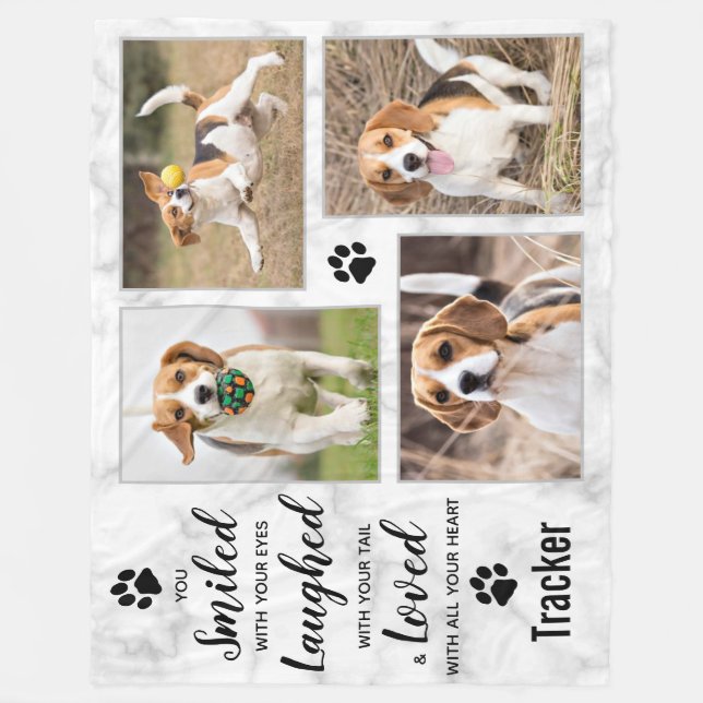 Cobertor De Velo Colar de Memória de Cachorro Perda de Animal de Es (Frente)