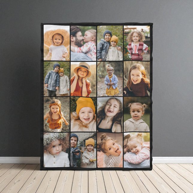 Cobertor De Velo Colcha de Fraldas com 16 Fotos Personalizadas Mode (Criador carregado)