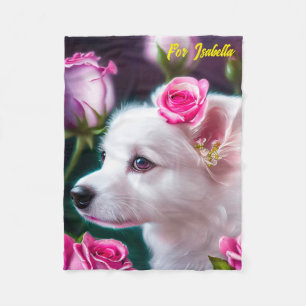 Cobertor De Velo Coleção Cão Cachorro E Rosa