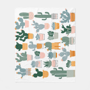 Cobertor De Velo Coleção de Cactus em Design de Pote
