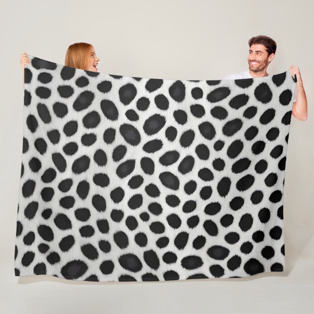 Cobertor De Velo Coleção de Luxo Moderno e Leopardo Branco (In Situ)