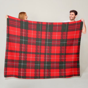 Cobertor De Velo Coleção de Tartan Tradicional Vermelho xadrez