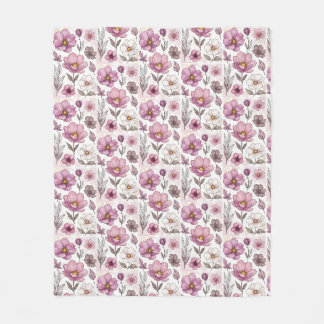 Cobertor De Velo Coleção Floral Anêmona Pastel Suave