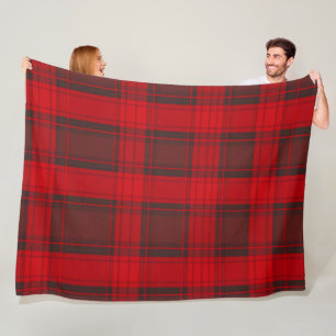 Cobertor De Velo Coleção Moderna Tartan da Xadrez Vermelha Tradicio