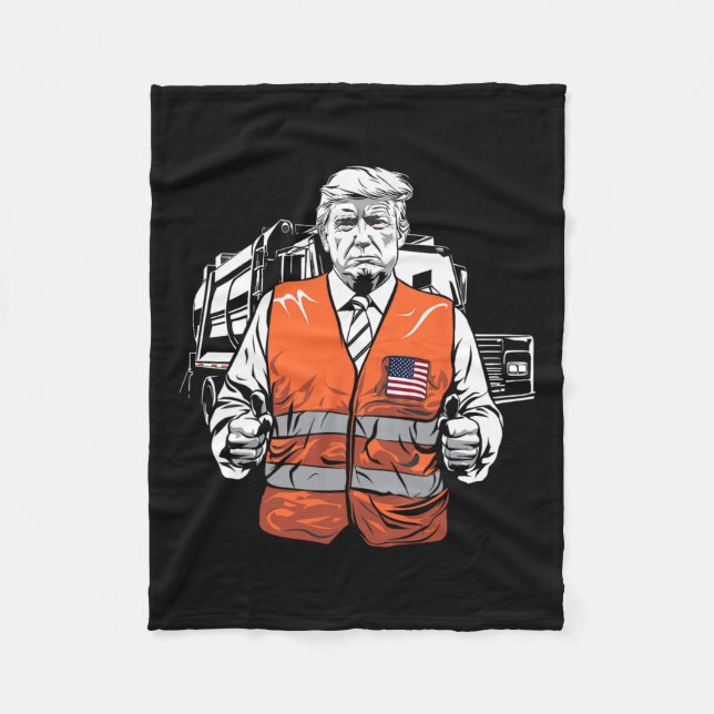 Cobertor De Velo Colete do Caminhão de Lixo Trump (Frente)