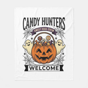 Cobertor De Velo Coletor de Doces de Halloween Gravura Vintage Abób