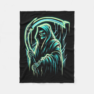 Cobertor De Velo Coletor Skeleton Caveira Legal Halloween Heavy Met
