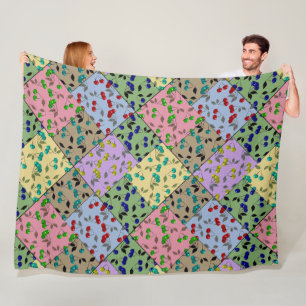 Cobertor De Velo Colheita retro coloração de arando de cereja