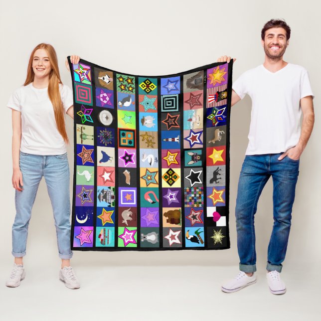 Cobertor De Velo Collage Fleece Blanket (In Situ)