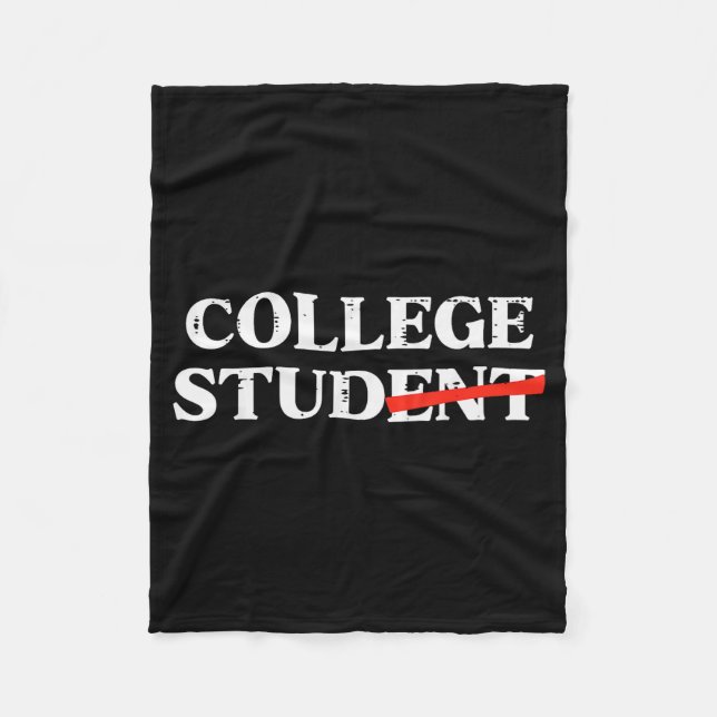 Cobertor De Velo College Stud Student Funny Humor University Party  (Frente)