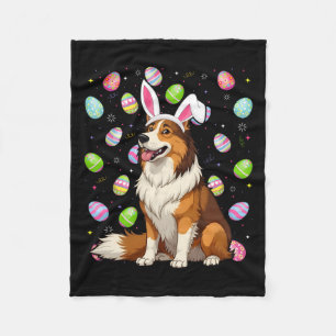 Cobertor De Velo Collie Dog Easter Ovo Hunt Cony Ear Páscoa