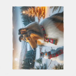 Cobertor De Velo Collie Holiday