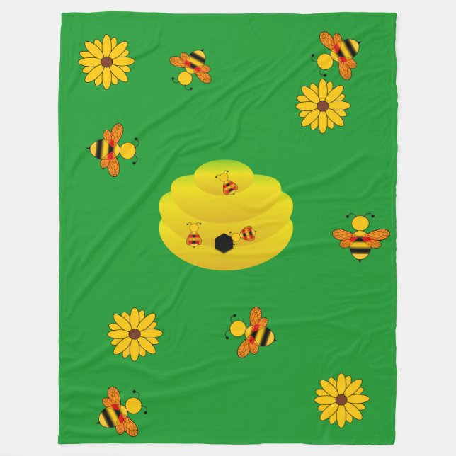 Cobertor De Velo Colmeia de Abelhas (Frente)