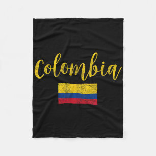 Cobertor De Velo Colômbia Bandeira Colombiana Vintage