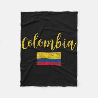 Cobertor De Velo Colômbia Bandeira Colombiana Vintage