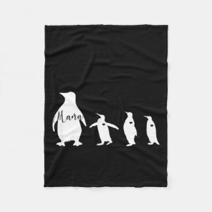 Cobertor De Velo Colônia de pinguins mamãe e bebê dia das mães 