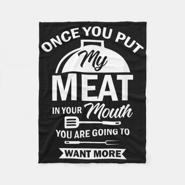 Cobertor De Velo Coloque Minha Carne Em Sua Boca Engraçada Barba De (Frente)