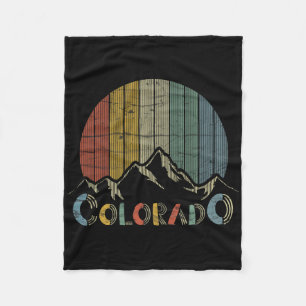 Cobertor De Velo Colorado Rocky Mountain Retro Tee Skiing Camping