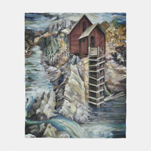 Cobertor De Velo Colorado Rocky Mountains River Crystal Mill