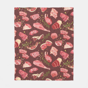 Cobertor De Velo Colorful fresh pork meat seamless pattern with var