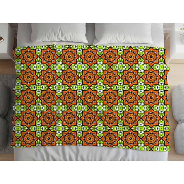 Cobertor De Velo Colorful geometric mandala pattern  (Criador carregado)