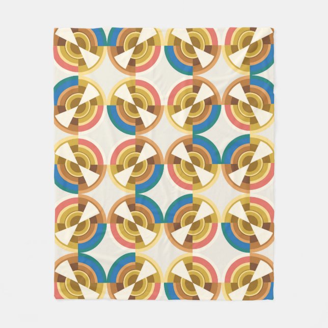 Cobertor De Velo Colorful Geometric Pattern  (Frente)