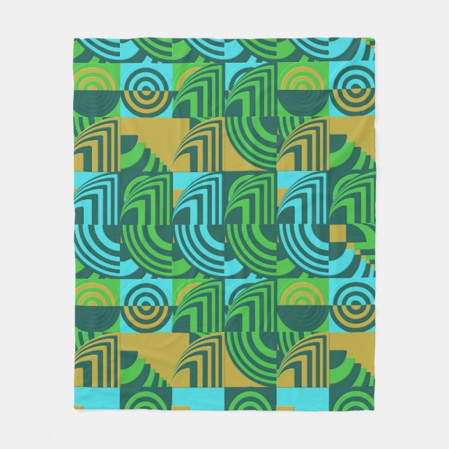 Cobertor De Velo Colorful Geometric Pattern  (Frente)