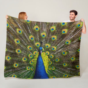 Cobertor De Velo Colorful peacock