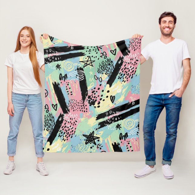Cobertor De Velo Colorful Urban Graffiti Pattern (12) (In Situ)