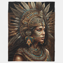 Cobertor De Velo Colorida Aztec Warrior Princess Blanket