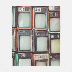 Cobertor De Velo Colorida pilha de TV retrô, vintage.