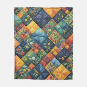 Cobertor De Velo Colorida Quilting Pattren - Quilting Lover