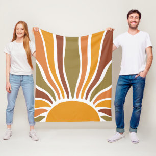 Cobertor De Velo Colorida Retro Vintage Sunrise