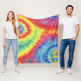 Cobertor De Velo Colorida Tie Dye