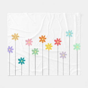 Cobertor De Velo Colorida Tropical Floral Primavera Verão