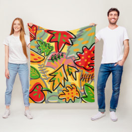 Cobertor De Velo Colorida vintage botânica, guarde presente para el