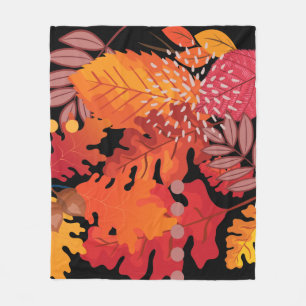 Cobertor De Velo Colorido Autumn Leaves Medley Fleece Blanket