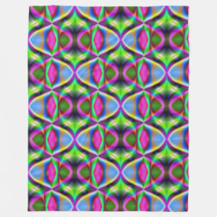 Cobertor De Velo Colorido Lustre Metálico Fractal