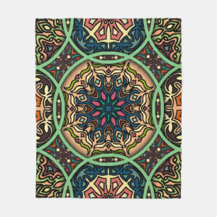 Cobertor De Velo Colorido Mandala: Vintage Floral Hand Drawn