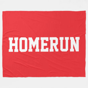Cobertor De Velo Colorido Texto Esportivo Branco HOMERUN Vermelho B